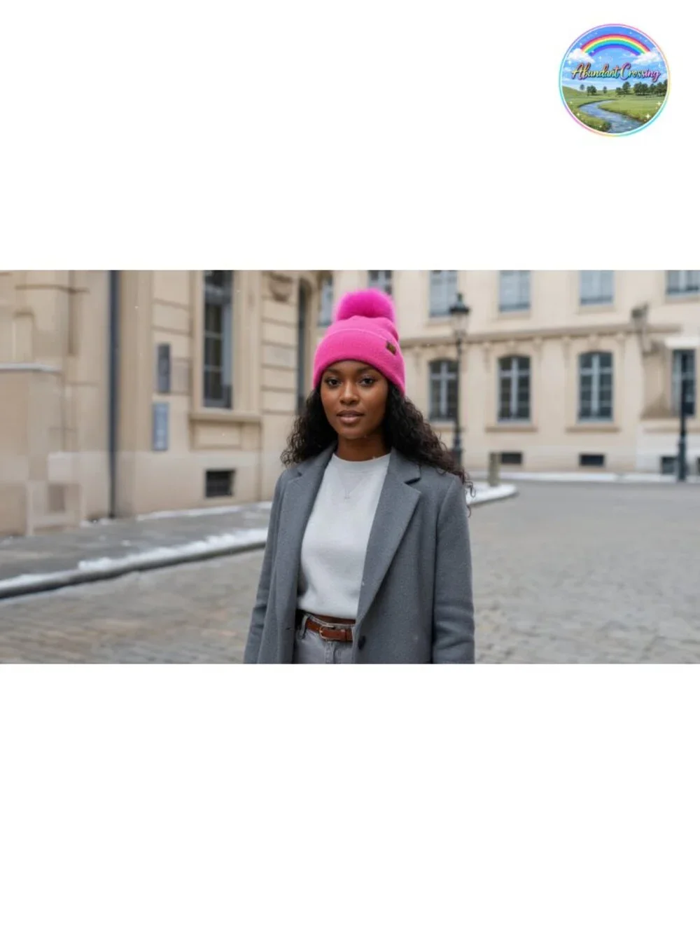 Chenille Beanie Ultra Soft Faux Fur Pom Pom Winter Hat Stretchy One Size